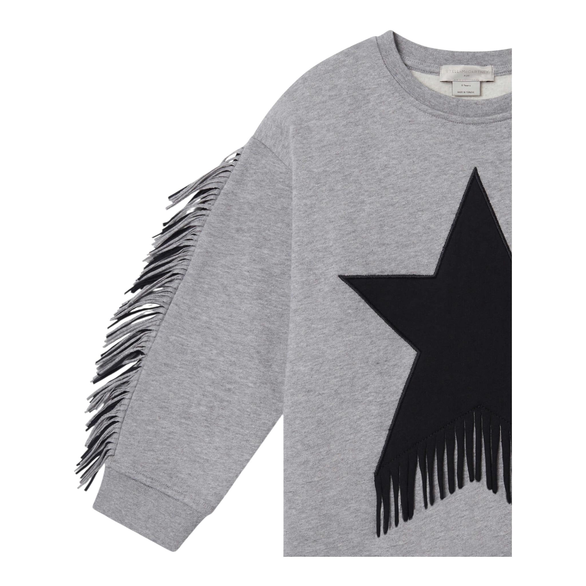 Stella Mccartney Abito Tinta Unita In Felpa con Stampa per Bambina TW1D90 GRIGIO STELLA McCARTNEY 