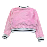 Juicy Couture Felpa Girocollo Tinta Unita In Velluto per Bambina KBX6626 ROSA JUICY COUTURE 