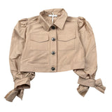 Miss Grant Giubbino Tinta Unita con Bottoni per Bambina MG1338 PESCA MISS GRANT 