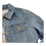 Elisabetta Franchi Giubbino Manica Lunga Tinta Unita In Denim per Bambina EFGB123 AZZURRO ELISABETTA FRANCHI 