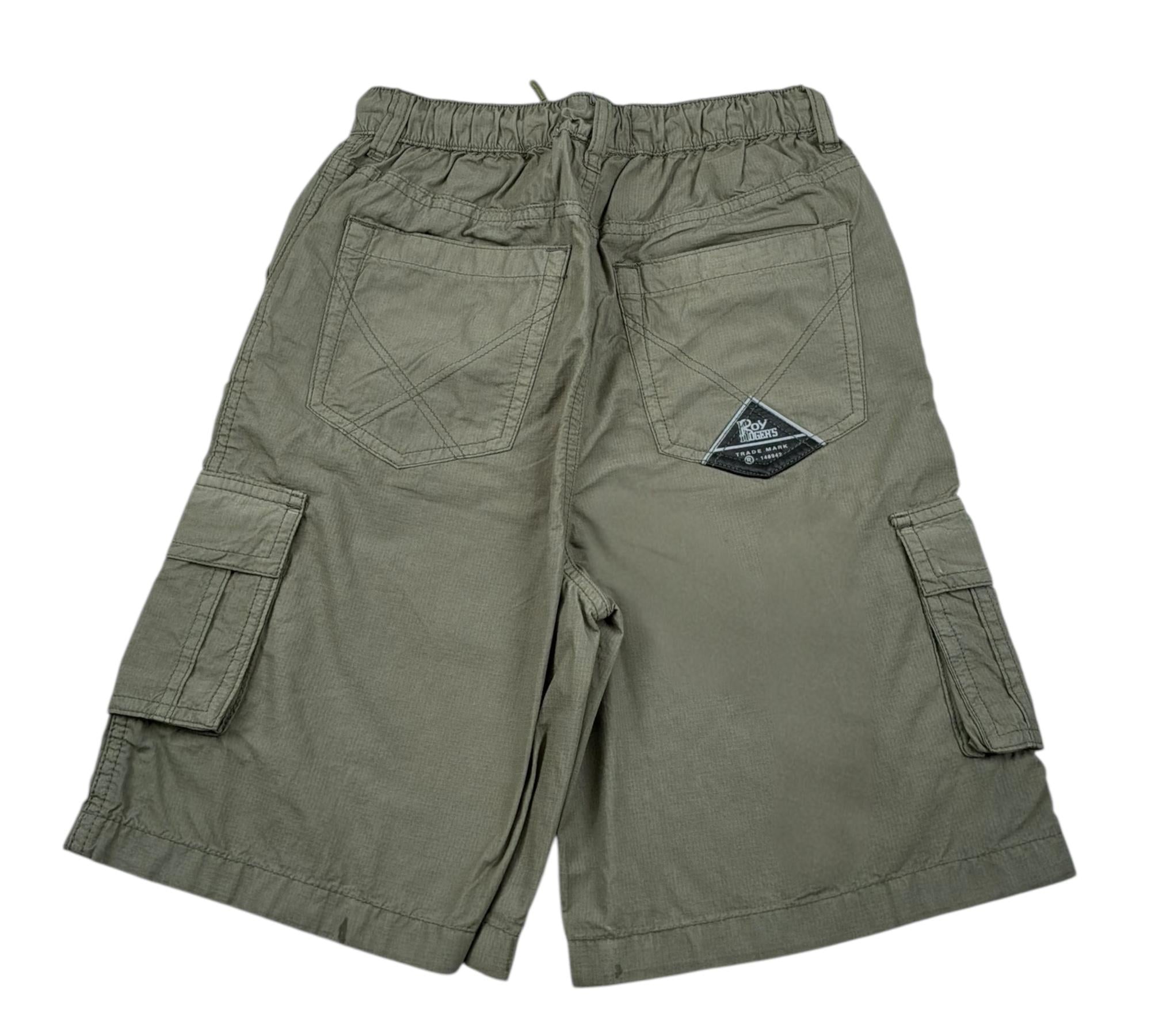 Roy Roger'S Bermuda Tinta Unita con Elastico In Vita per Bambino RB144 VERDE ROY ROGER'S 