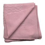 Juliana Coperta Tinta Unita con Ricami per Neonata J6028 ROSA JULIANA 