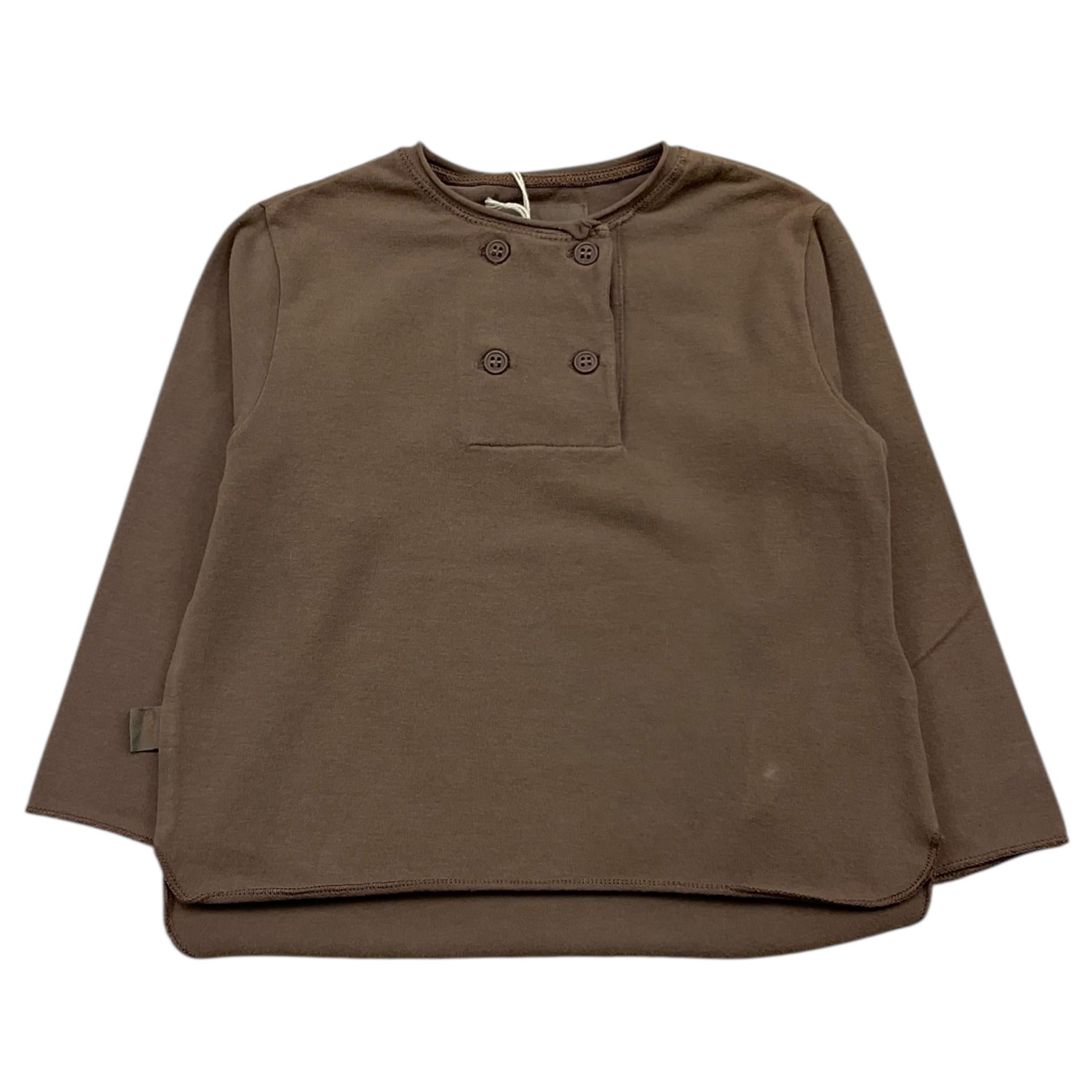 TEDDY E MINOU shirt tinta unita con bottoni Marrone per Neonato I22SH006M7016 MARRONE TEDDY E MINOU 