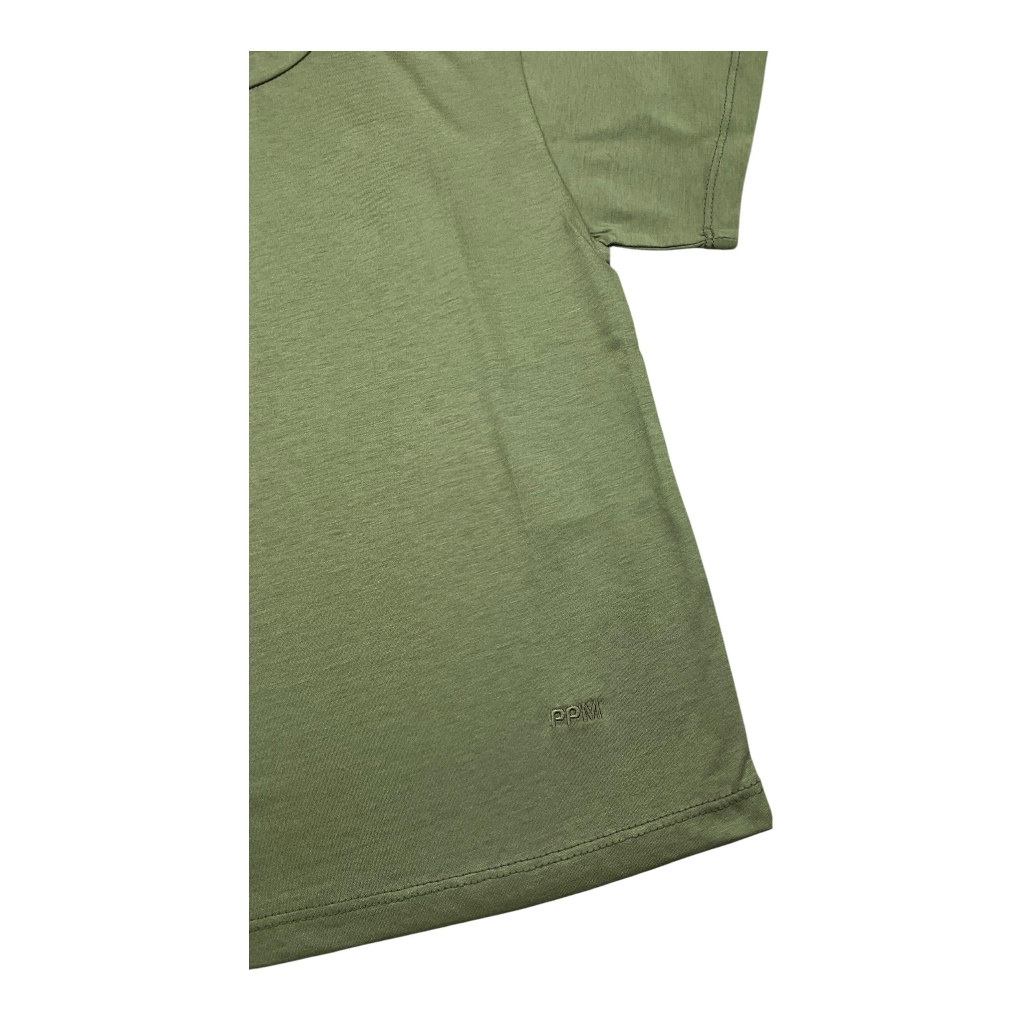 Paolo Pecora T-Shirt Girocollo Tinta Unita per Bambino PP306 VERDE PAOLO PECORA 