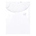 Monnalisa Body Tinta Unita Mezza Manica con Rouches per Neonata 37E300 BIANCO MONNALISA 