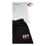 Zu+Elements Completo 2 Pezzi T-Shirt-Bermuda Bicolore per Bambino ZU17833 BIANCO/NERO ZU+ELEMENTS 
