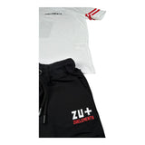 Zu+Elements Completo 2 Pezzi T-Shirt-Bermuda Bicolore per Bambino ZU17833 BIANCO/NERO ZU+ELEMENTS 