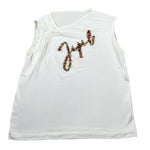 Jijil Canotta tinta unita con Applicazioni Bianco per Bambina JJE23TS027 BIANCO JIJIL 