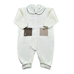 Le Coconne Tutina Tinta Unita con Colletto per Neonato LCN1495 PANNA LE COCONNE 