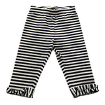 Monnalisa Leggins Fantasia A Righe per Neonata 31A414 BIANCO/BLU MONNALISA 