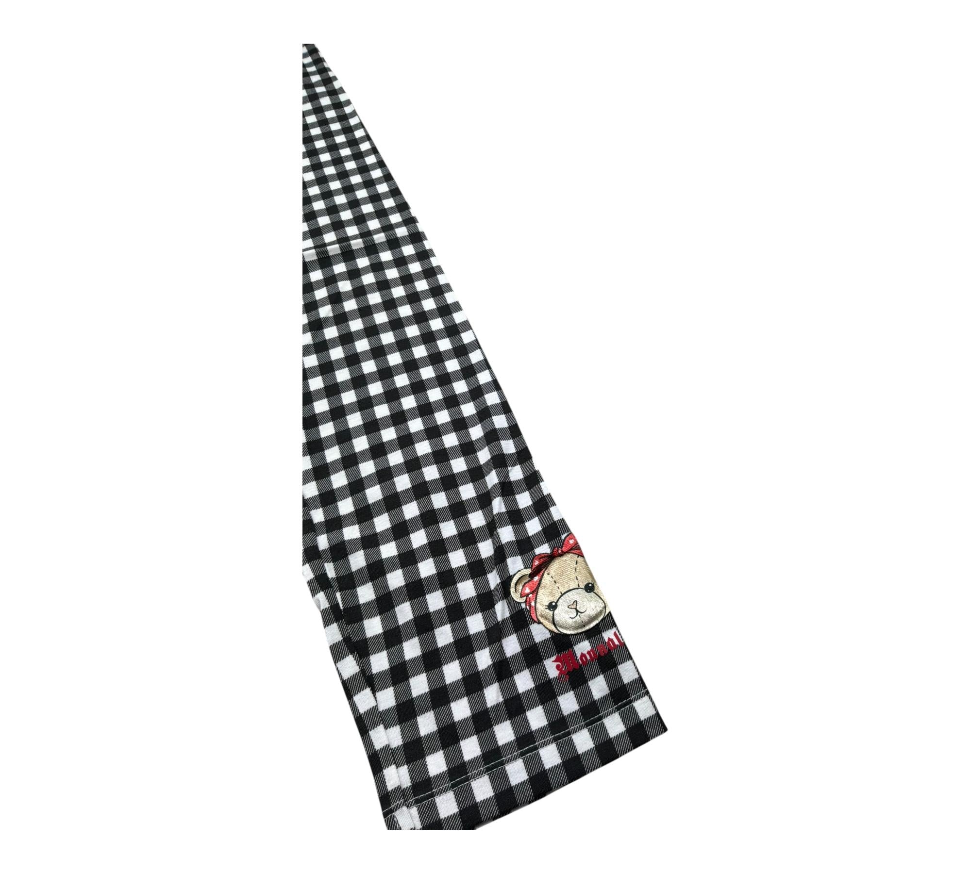 Monnalisa Leggins Fantasia Quadri per Bambina 119411X NERO MONNALISA 