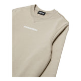 Dsquared2 Felpa Girocollo Tinta Unita con Stampa per Neonato DQ2860 BEIGE DSQUARED2 