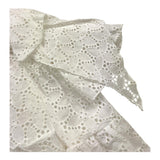 Little Bear Abito Tinta Unita Traforato con Fiocco per Neonata 8204N BIANCO LITTLE BEAR 