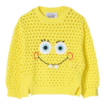 Stella Mccartney Maglia Traforata Tinta Unita Stampa Spongebob per Bambina TW9A80 GIALLO STELLA McCARTNEY 