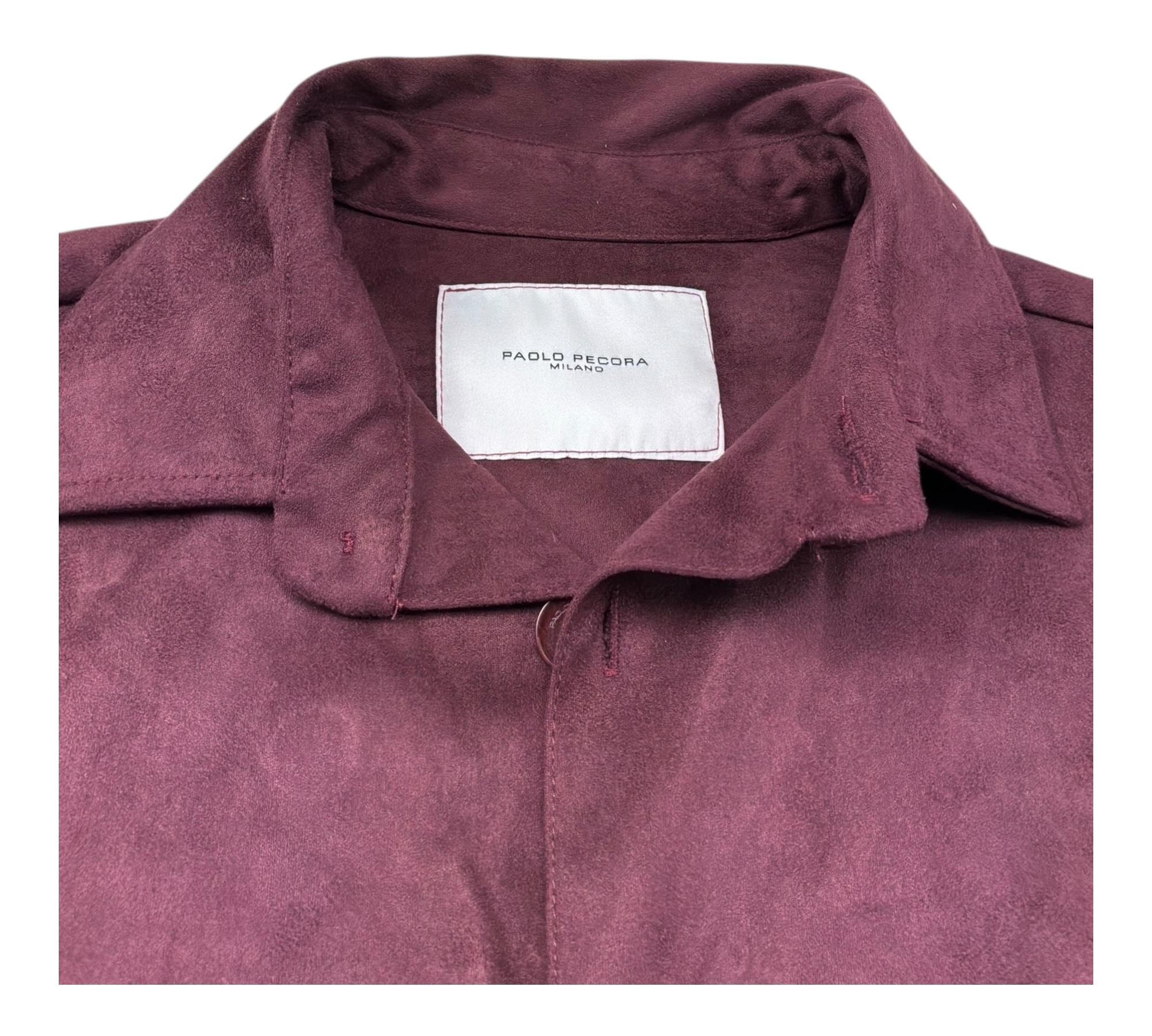 Paolo Pecora Giacca Tinta Unita Scamosciata per Bambino PP4184 BORDEAUX PAOLO PECORA 