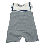 Coccode Pagliaccetto Mezza Manica Fantasia A Righe per Neonato C55142 BLU COCCODE 