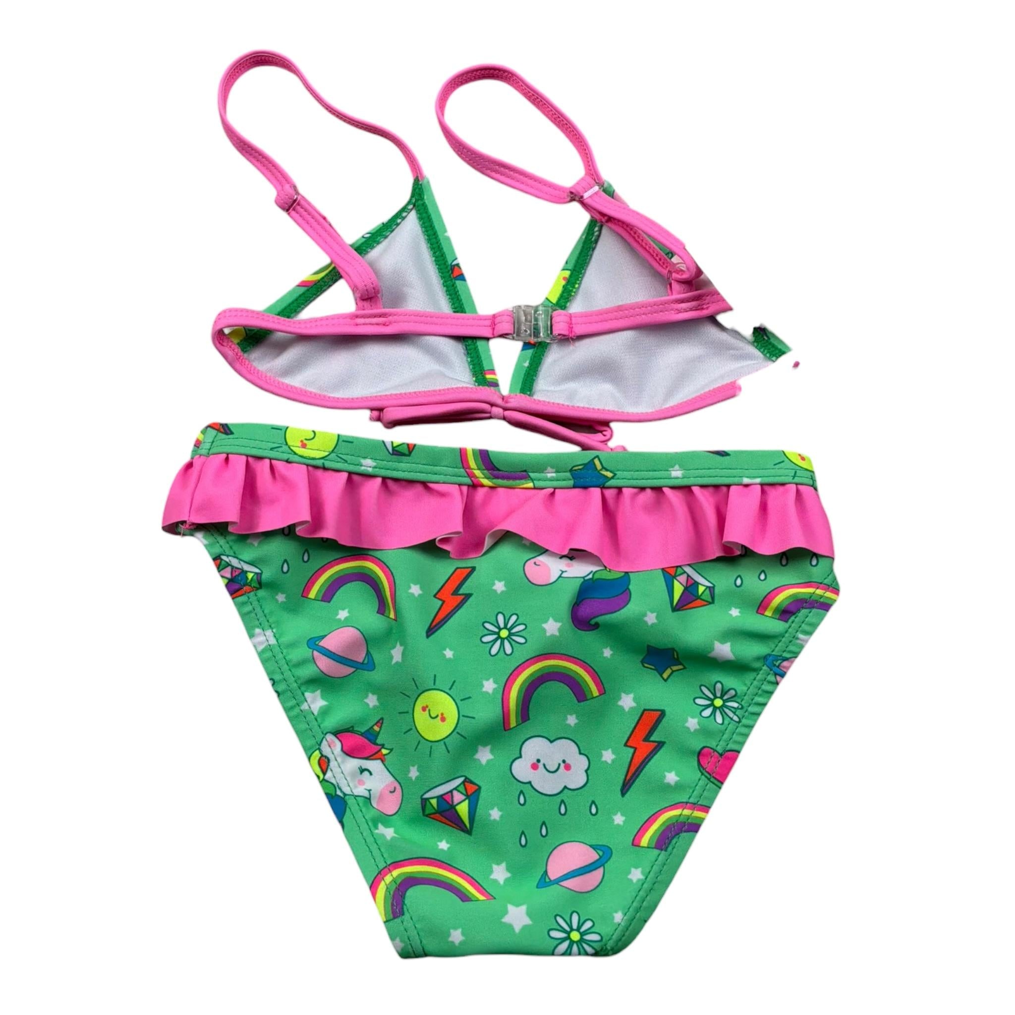 Funky Costume 2 Pezzi Triangolo-Mutandina Verde per Bambina 1250705 VERDE FUNKY 