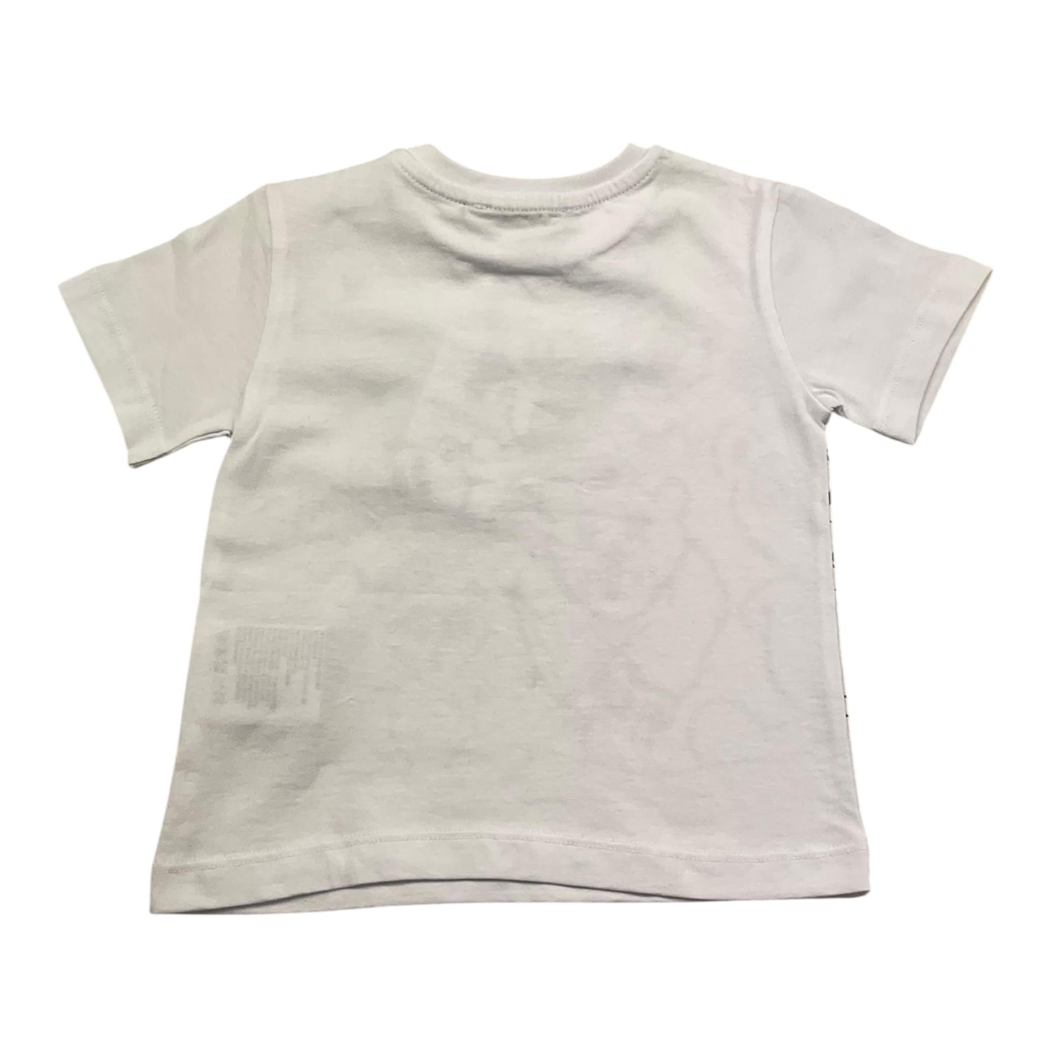 Iceberg T-Shirt Tinta Unita Girocollo con Stampa per Neonato TSICE5112B BIANCO ICEBERG 
