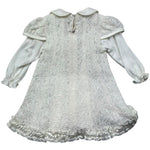 Aletta Abito Manica Lunga Tinta Unita con Ricami per Neonata RH99050 PANNA ALETTA 
