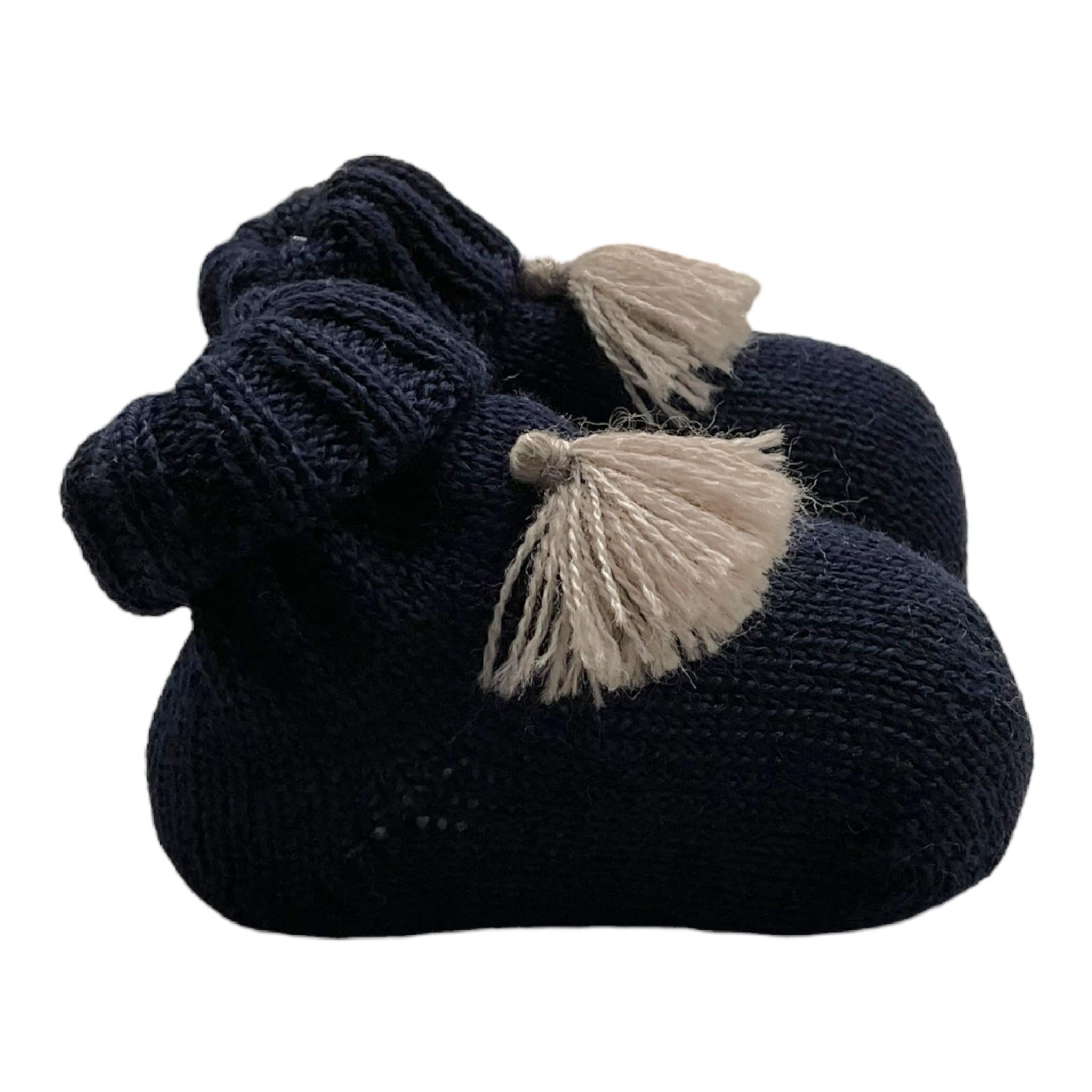 BABY LORD babbucce tinta unita con applicazione Blu per Neonato 716 BLU BABY LORD 