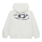 DIESEL felpa tinta unita con zip e cappuccio Bianco per Bambino J02001 BIANCO DIESEL 