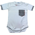 Manuel & Frank Body Mezza Manica Tinta Unita per Neonato MF7143I BIANCO MANUEL & FRANK 