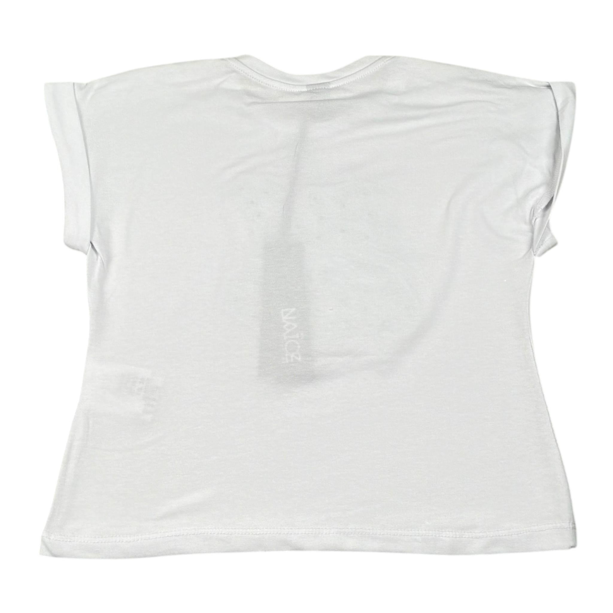 Naice t-shirt Tinta Unita con Stampa per Bambina 27143 BIANCO NAICE 
