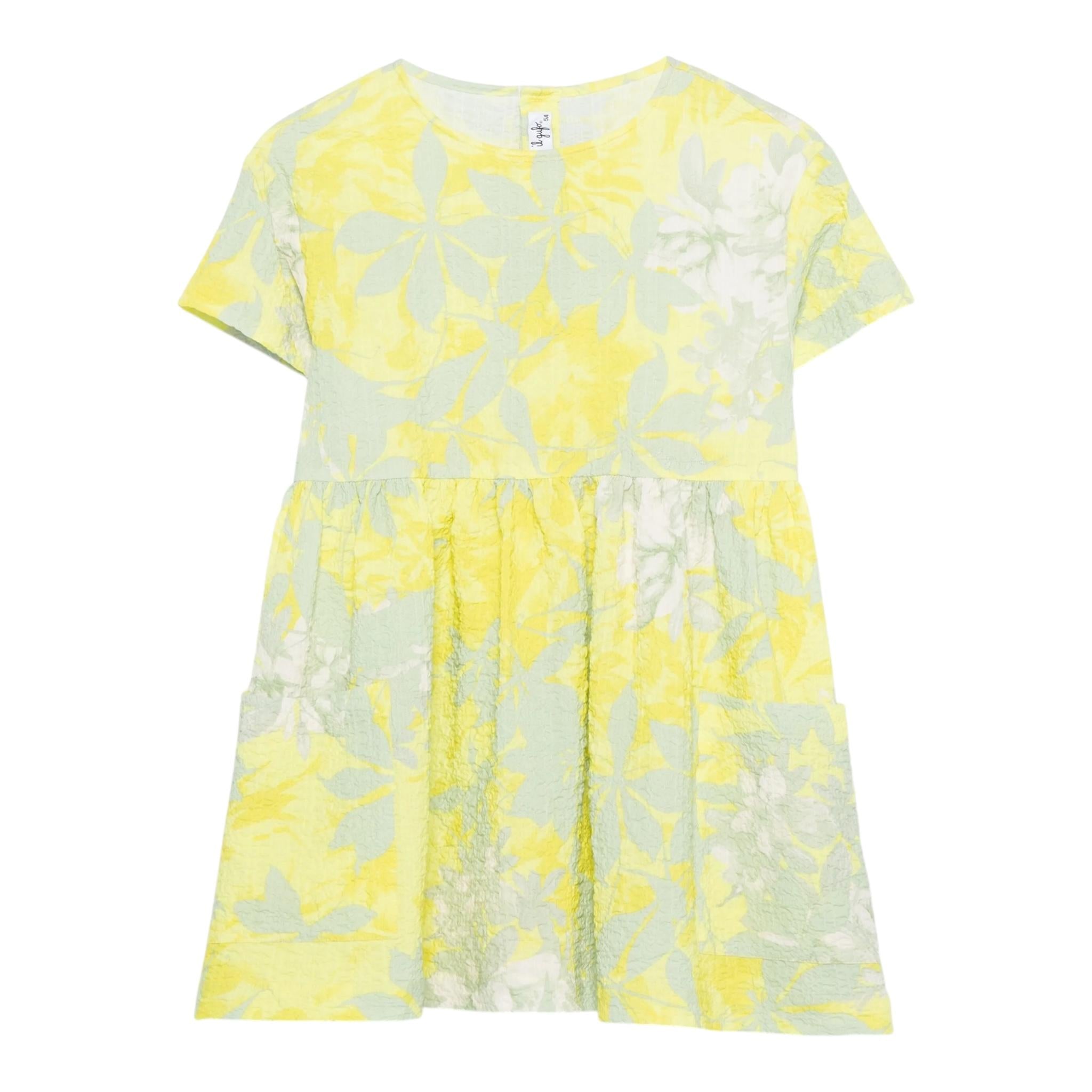 Il Gufo Abito Mezza Manica Bicolore per Bambina P25VM779C4143J GIALLO IL GUFO 