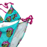 Saint Barth Costume 2 Pezzi Triangol-Mutandina Tinta Unita per Bambina ROLLING VERDE ACQUA SAINT BARTH 