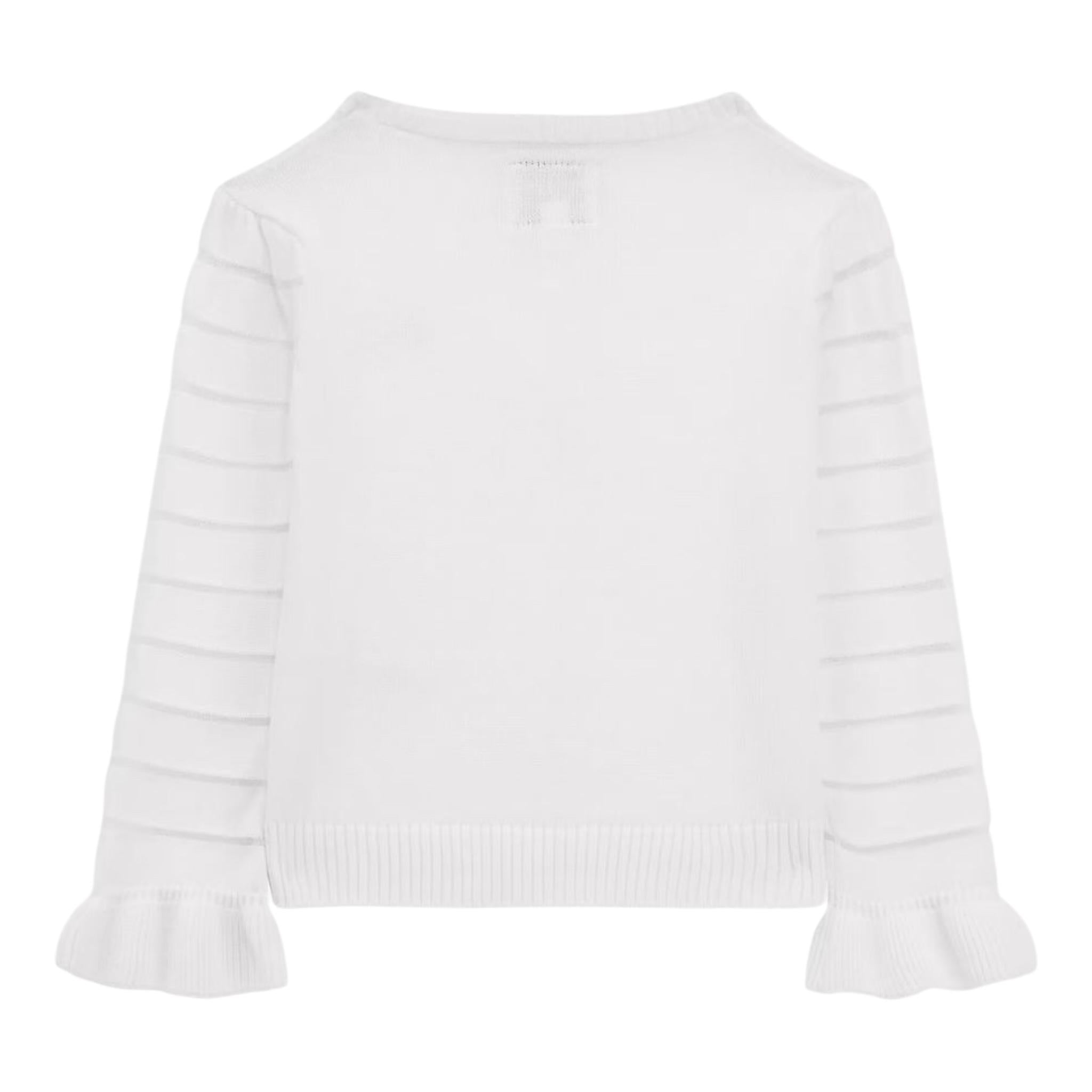 Guess Cardigan Tinta Unita con Trasparenze per Bambina K4RR03Z3CJ0 BIANCO GUESS 