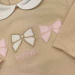 Le Bebe' Tutina Tinta Unita con Stampa per Neonata LBG5669 BEIGE LE BEBE' 