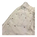 Miss Grant Short In Denim Tinta Unita con Elastico In Vita per Bambina MG1257 BIANCO MISS GRANT 