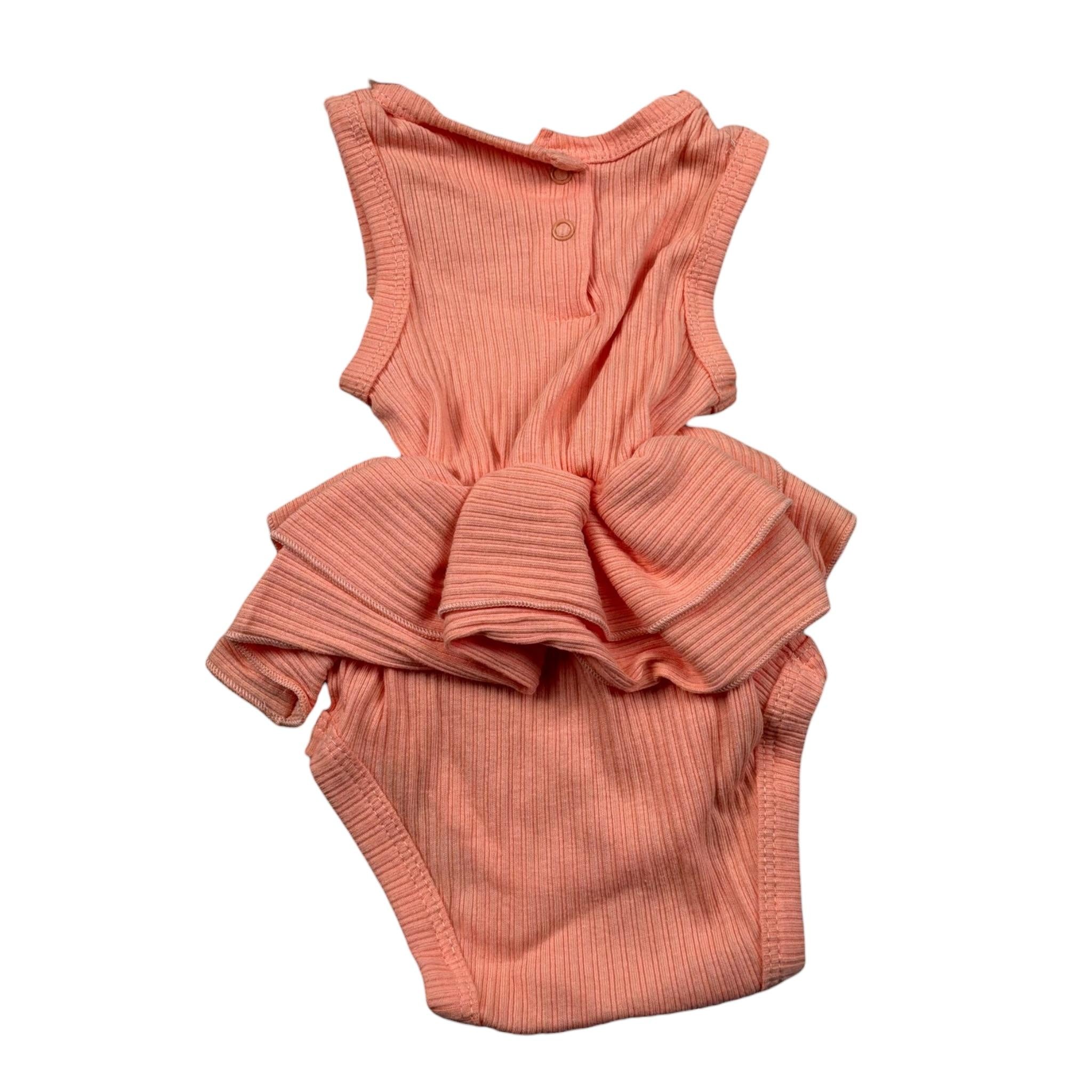 Funky Body Giromanica tinta unita con Fascia Pesca per Neonata 125060131 PESCA FUNKY 