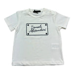 Daniele Alessandrini T-Shirt Girocollo Tinta Unita con Stampa per Neonato 1296M00179 PANNA DANIELE ALESSANDRINI 