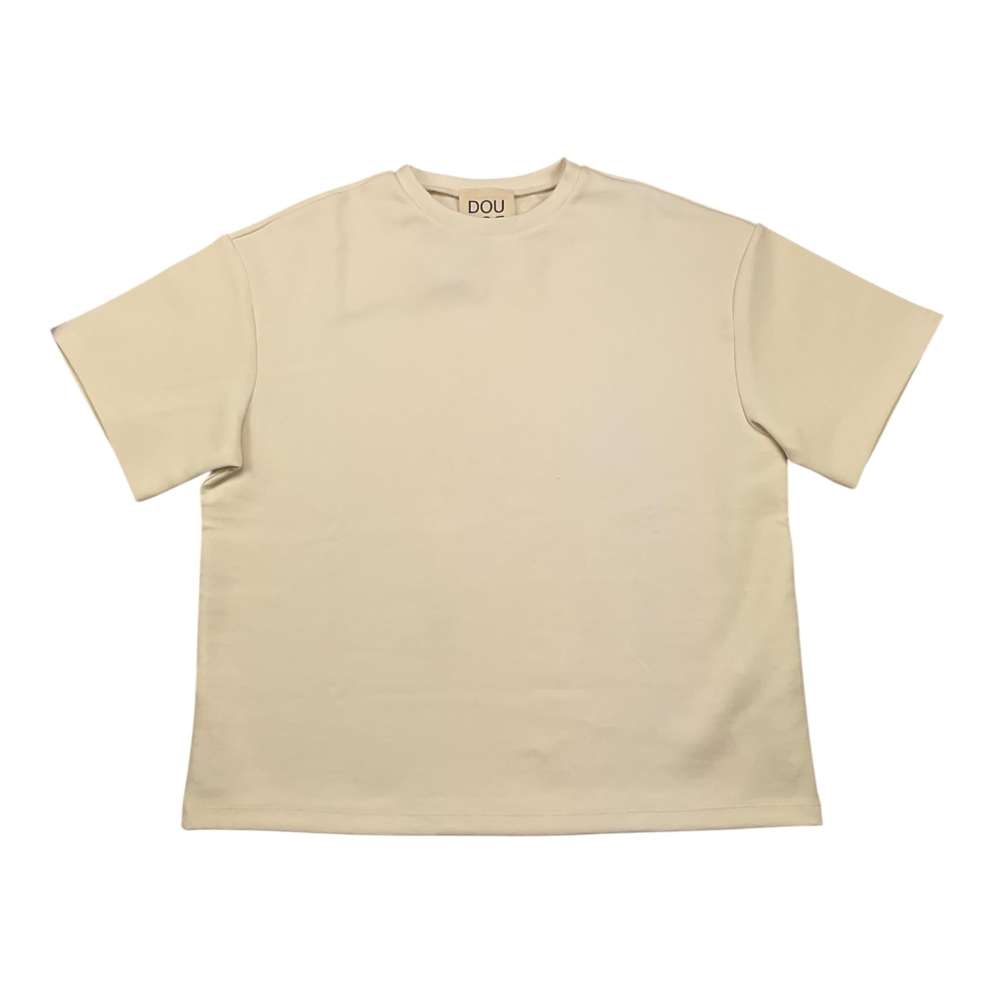 Dou Dou T-Shirt Girocollo Tinta Unita per Bambina DW8P61 PANNA DOU DOU 