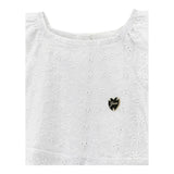 Guess Abito Mezza Manica Tinta Unita In Pizzo Sangallo per Neonata K4GK02WG680N BIANCO GUESS 