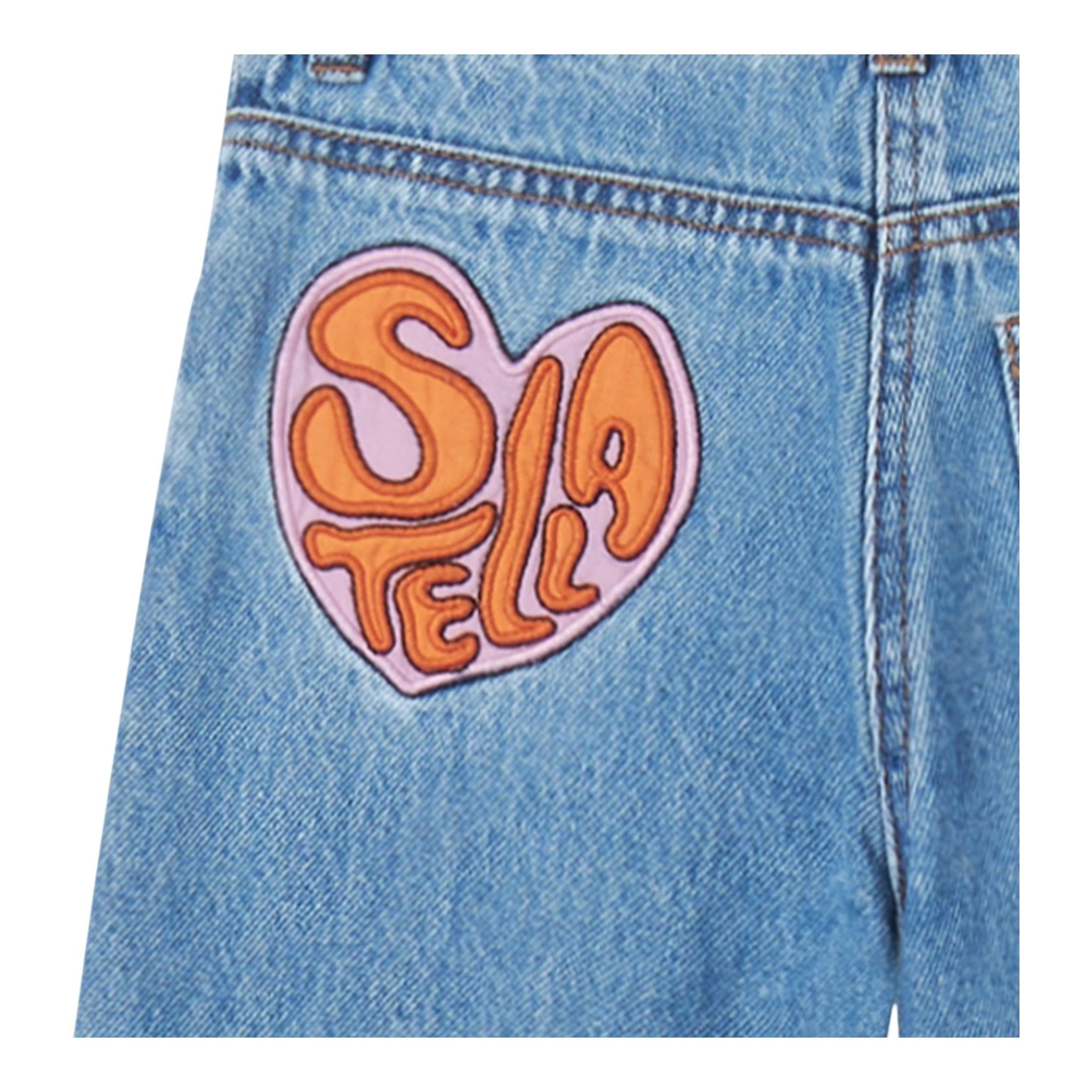 STELLA McCARTNEY jeans tinta unita modello zampa Azzurro per Bambina TV6B10X AZZURRO STELLA McCARTNEY 