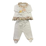Barcellino Completo 2 Pezzi Shirt-Ghettina per Neonata 121008 BIANCO BARCELLINO 