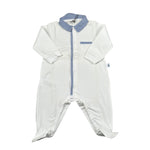 Il Gufo Tutina Tinta Unita con Profili In Contrasto per Neonato RORPPR BIANCO IL GUFO 