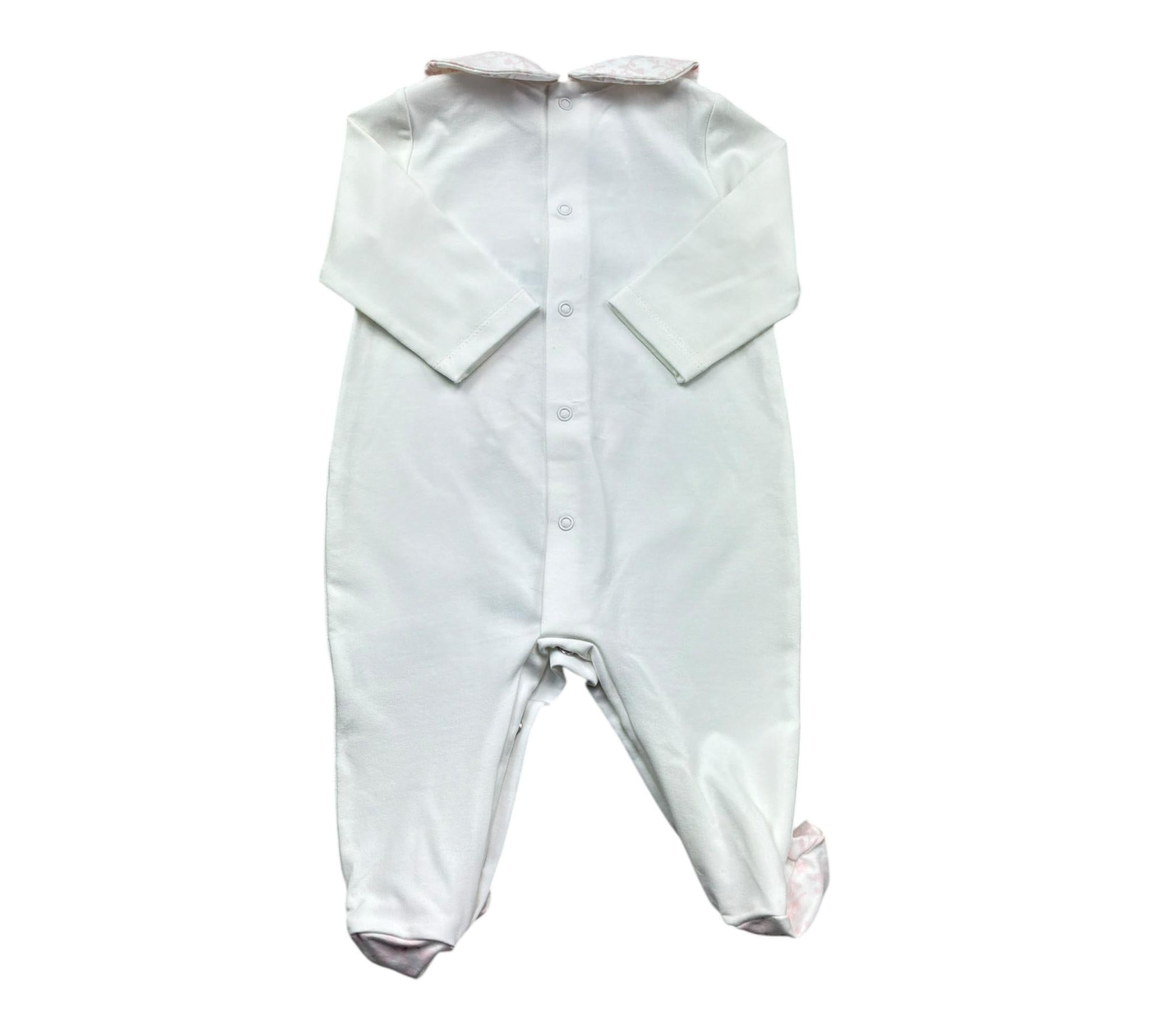 Le Bebe Tutina Manica Lunga Tinta Unita per Neonata LBG6284 BIANCO LE BEBE 