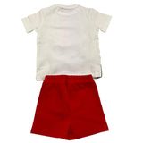 Iceberg Completo 2 Pezzi T-Shirt-Bermuda Bicolore per Neonato CCICE5103N BIANCO/ROSSO ICEBERG 