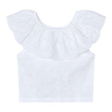 Mayoral Top Tinta Unita con Scollo A Barca per Bambina 3012 BIANCO MAYORAL 