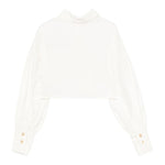 Elisabetta Franchi Camicia Manica Lunga Tinta Unita con Ricami per Bambina EFCA263X PANNA ELISABETTA FRANCHI 