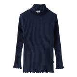 IL GUFO shirt tinta unita con collo alto Blu per Bambina A24TA061M7004 BLU IL GUFO 