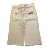 Michael Kors Jeans Tinta Unita con Girovita Regolabile per Neonata R30053N PANNA MICHAEL KORS 