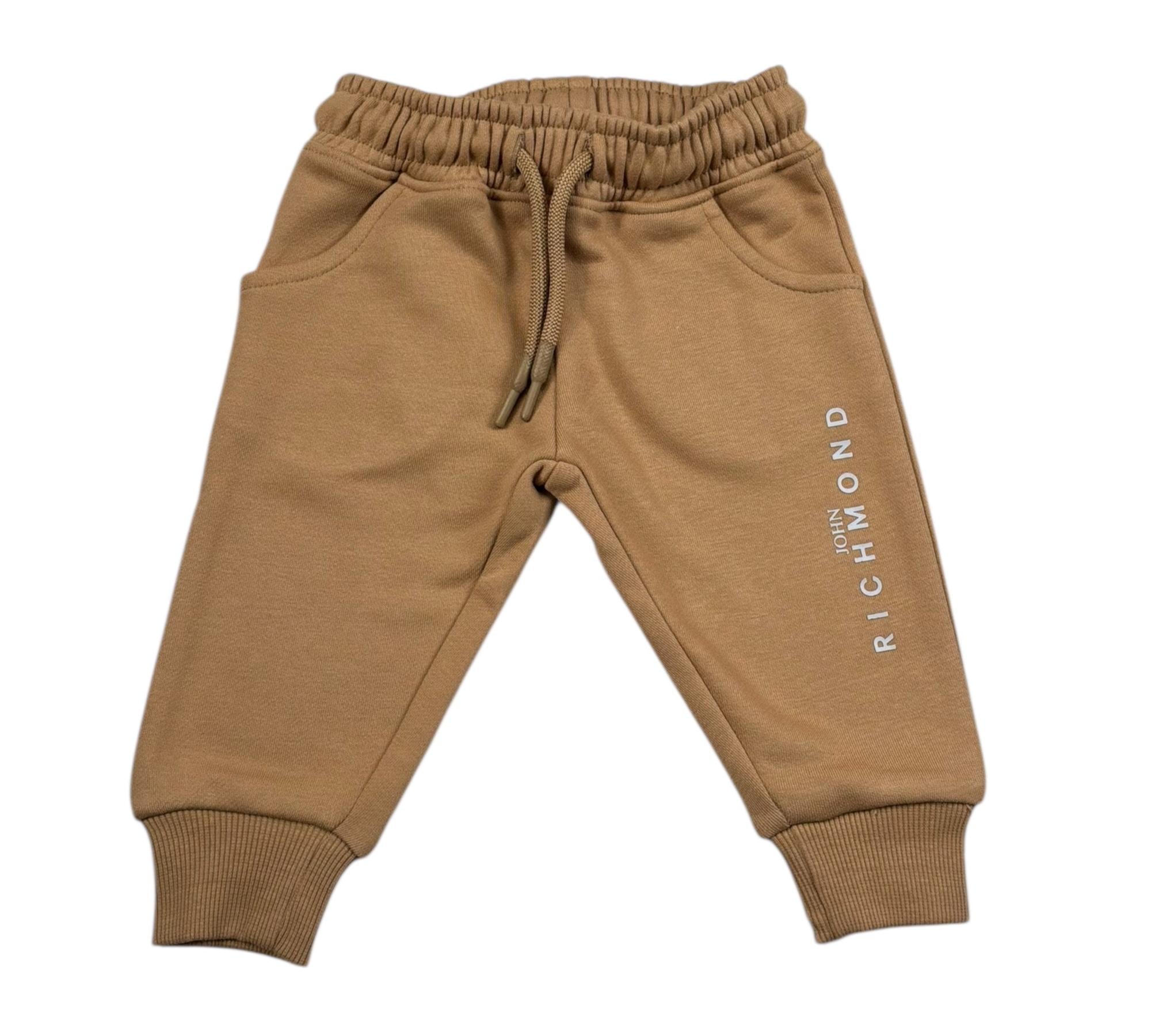 John Richmond Pantalone Tuta Tinta Unita con Logo per Neonato RIP26003PA MARRONE JOHN RICHMOND 