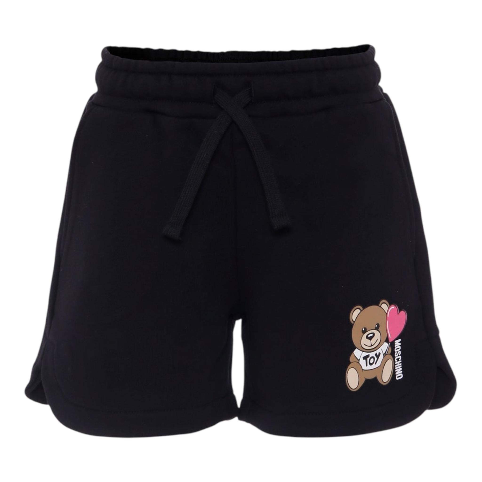 Moschino Short Tuta Tinta Unita con Loog per Bambina HDQ01MX NERO MOSCHINO 
