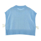 Philosophy Maglia Girocollo Tinta Unita con Logo per Bambina I9E308 AZZURRO PHILOSOPHY 