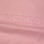 Iceberg T-Shirt Tinta Unita Girocollo con Stampa per Bambina TSICE5151J ROSA ICEBERG 