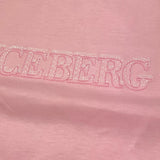Iceberg T-Shirt Tinta Unita Girocollo con Stampa per Bambina TSICE5151J ROSA ICEBERG 
